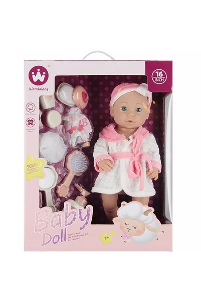 Mega Creative Păpușă bebeluș LALKA BOBAS, păpușă în halat, accesorii