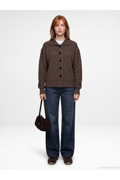 Dilvin 61005 Cardigan tricotat cu nasturi Selanik
