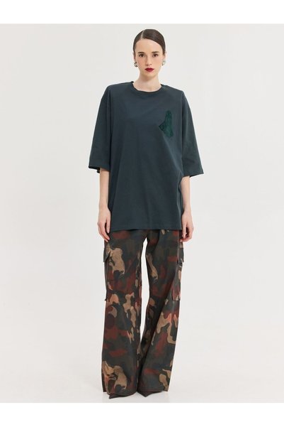 HEMITHEA Sahara Υπερμεγέθες T-Shirt Χακί