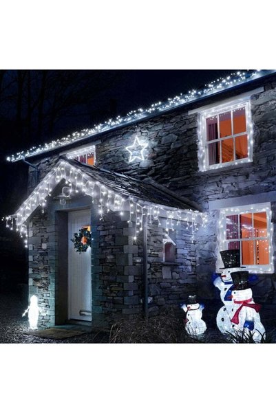OEM Instalatie exterior, turturi cu FLASH, 25 metri, fir gros, 500 LED