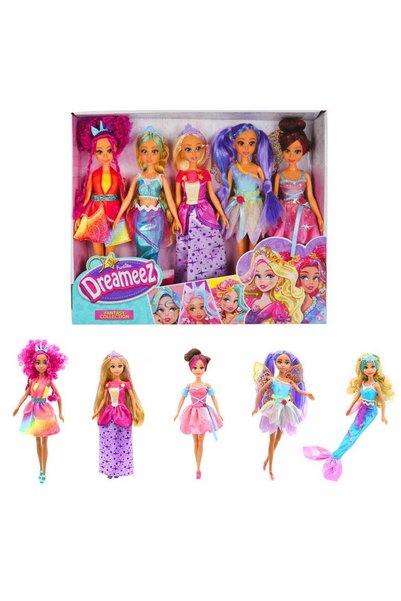 Sunman Dreameez 81031 Fantasy Prenses Bebekler 5'li Set (32 cm Eklemli Oyunca...
