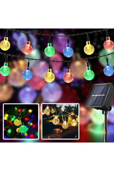 OEM Instalație solară Globulete Cristal LED, 50 LED-uri, 6.5 m