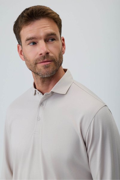 Morven Erkek Taş Polo Yaka Rayon Sweatshirt