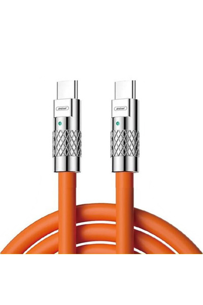 Andowl Καλώδιο φόρτισης και δεδομένων USB-C σε USB-C 60W 1m πορτοκαλί Q-SJ950