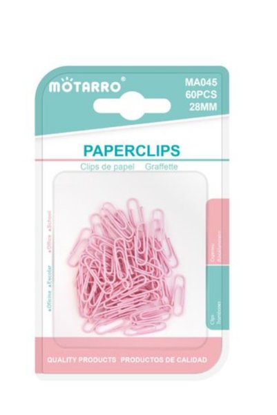 OEM Συνδετήρες ροζ 28mm 60τεμ Motarro MA045
