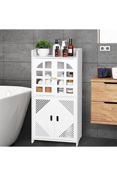 Generic Bathroom Storage Cabinet Corner, Bathroom Floor Cabinet Freestanding ...