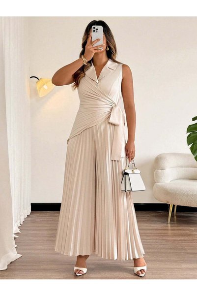 Sheya Long jumpsuit, beige