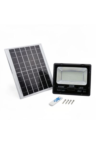 OEM Στεγανός ηλιακός προβολέας LED 200W με τηλεχειριστήριο IP67 RZ.ABS. 200W