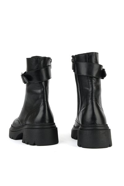 Ziya , Women's Genuine Leather Boots 1631022Z7607 Black