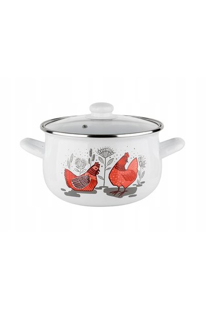 FLORINA OALĂ EMAILATĂ RUBINKA EMALIA PLESZEW 18CM 2,9L