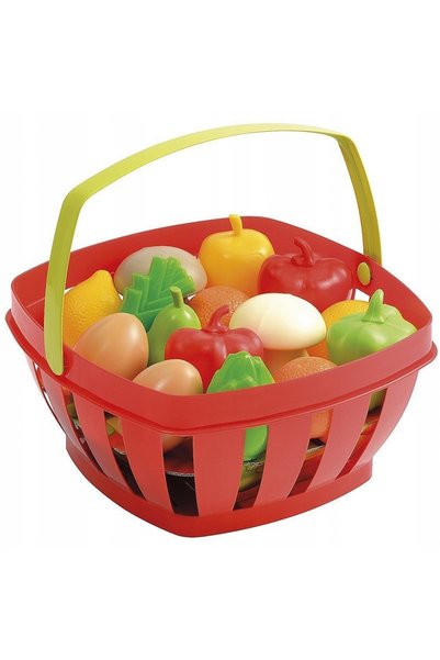 ECOİFFİER Set educativ cu fructe și legume în coș