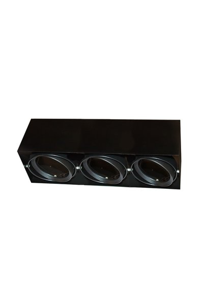 Aca Light ΣΠΟΤ ΟΡΟΦΗΣ AR111 ΤΡΙΠΛΟ ΜΑΥΡΟ 150x450x120 / MCDAR3B