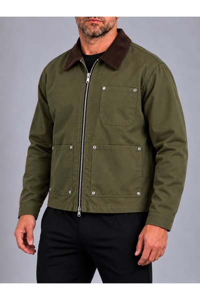 LudoWear Velvet Collared Gabardine Jacket