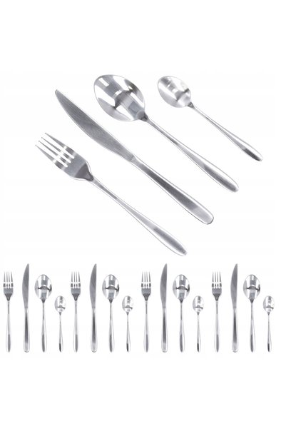 NO BRAND Set de tacâmuri lucioase pentru 4 persoane, din oțel inoxidabil argi...