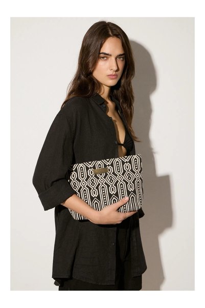 SEA YOU SOON Simoneta Clutch Μαύρο