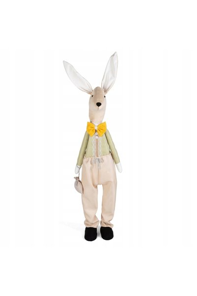 Eurofirany Figurină decorativă de Paște Iepuraș 28x21x100 Bej
