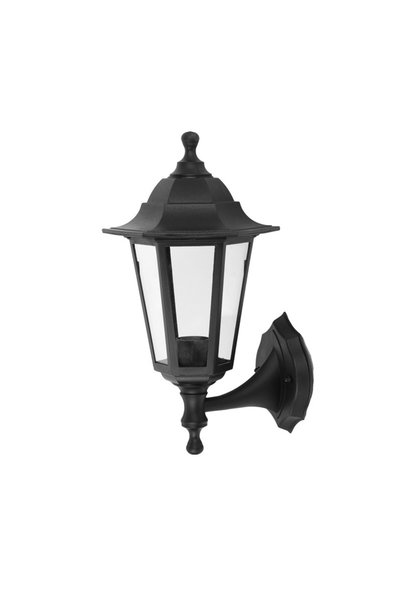 Aca Light ΦΑΝΑΡΙ ΚΗΠΟΥ ΤΕΤΡΑΓΩΝΟ ΠΛΑΣΤΙΚΟ PC ΜΑΥΡΟ ΣΤΑΝΤΑΡΤΕΙΑΚΟ 1xE27 & LED ...