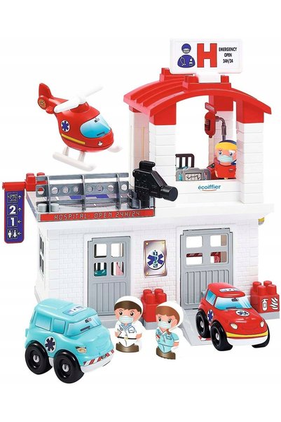 Abrick Cărămizi Set Spital Figurine Ambulanță Ecoiffier