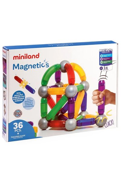 NO BRAND Set de cuburi magnetice educative Miniland, 36 de piese