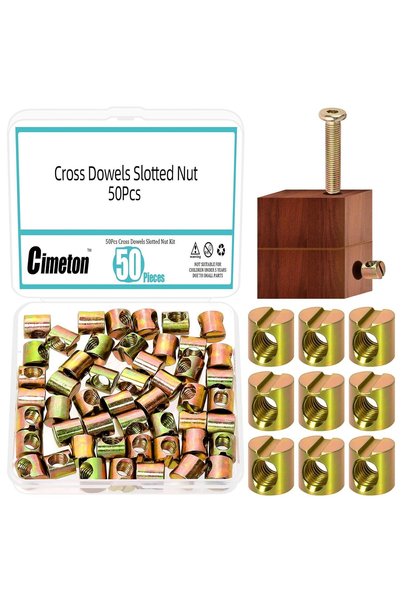 Generic 50 قطعة من صواميل الأسطوانية الملونة المصنوعة من الزنك مقاس M6 × 10 م...