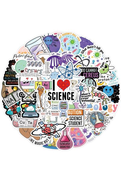 Generic 55 Pcs Natural Sciences Stickers Pack Physics Chemistry Biology Exper...