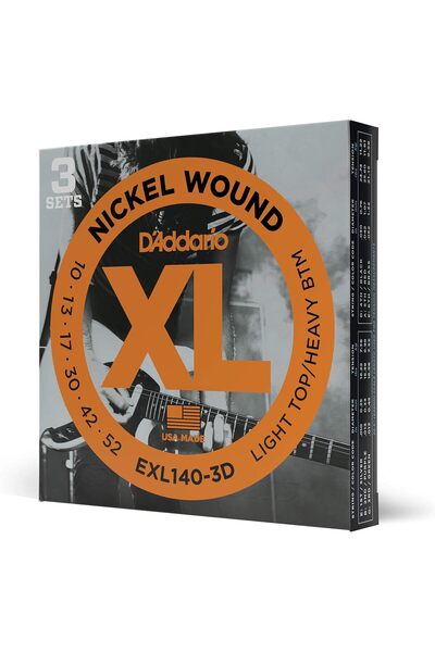 Generic Guitar Strings - XL Nickel Electric Guitar Strings - EXL140-3D - Perf...