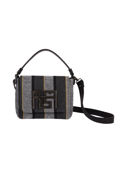 AMES BAGS Ora Tote Bag Ρίγες Γκρι
