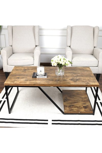 Generic Modern Single Table in Wood with an Elegant Design- Honey - 120X60X49 cm