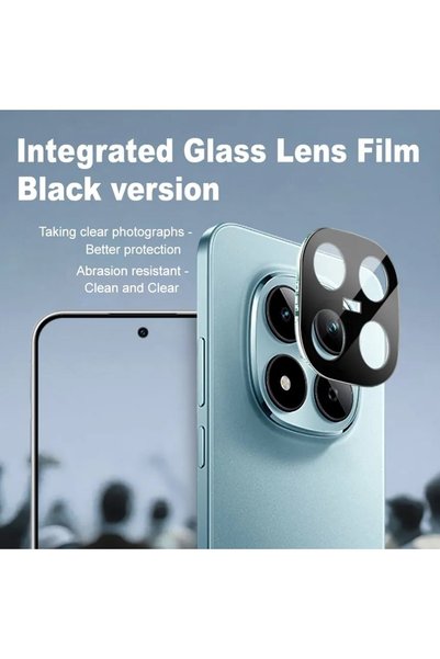 CaseOnn 9H Superior Protection Camera Lens Protector Black Compatible with Xiaomi Poco M8 5g