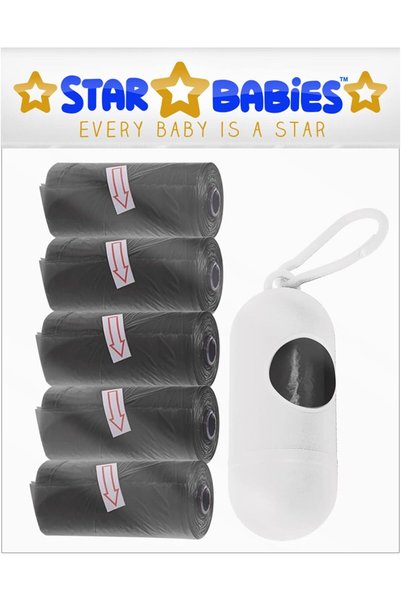 Generic Pack Of 5 Scented Bag Black With White Dispenser, Pack Of 1