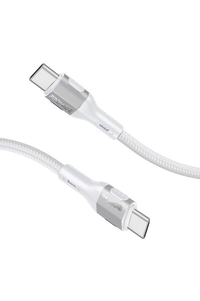 Promate كابل USB-C إلى Lightning قوي، شحن سريع 27 واط ونقل البيانات، موصل نحي...