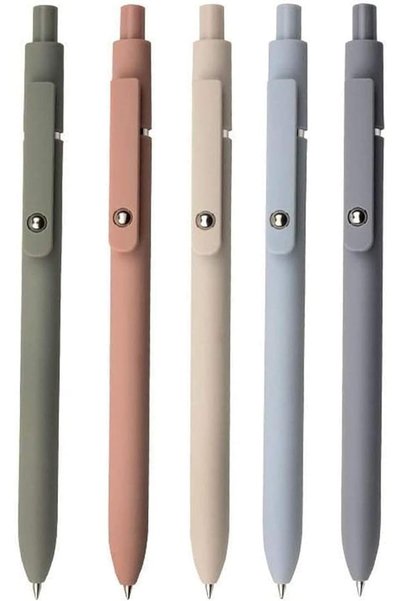 GENERAL Gel Pen, 5pcs Quick Dry Ink Pens Retractable Ink Pens 0.5mm Ballpoint...