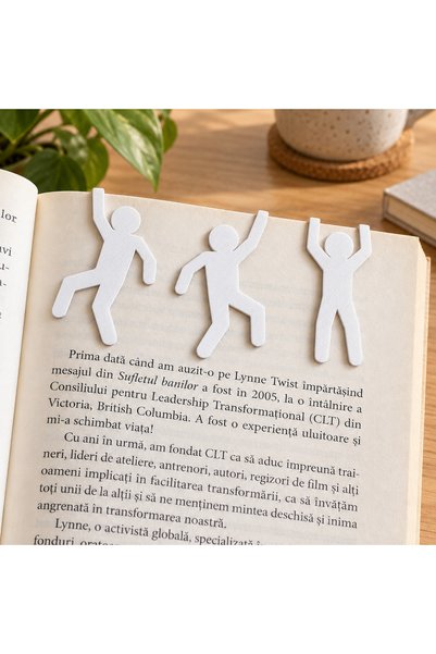 sportivoshop Set 3 semne de carte in forma de Sticky Man, reutilizabile, sist...