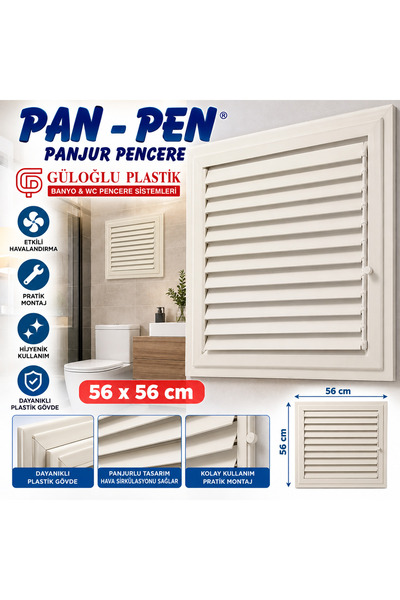 panjur pencere banyo-Wc menfezi 56x56