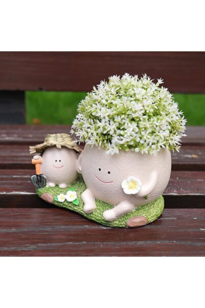 Generic Cute Swing Resin Planter Pot, Cute Flower Pots, with Drainage, for Su...
