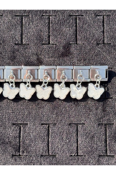 FREE PALACE Silver Color Lookalike Butterfly Italian Charm (1 Piece)