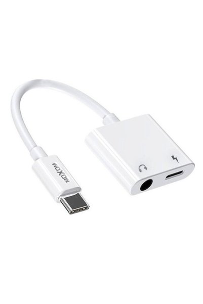 OEM Αντάπτορας Type-C σε 3.5mm Audio και Type-C φόρτισης 3A Moxom MX-AX19