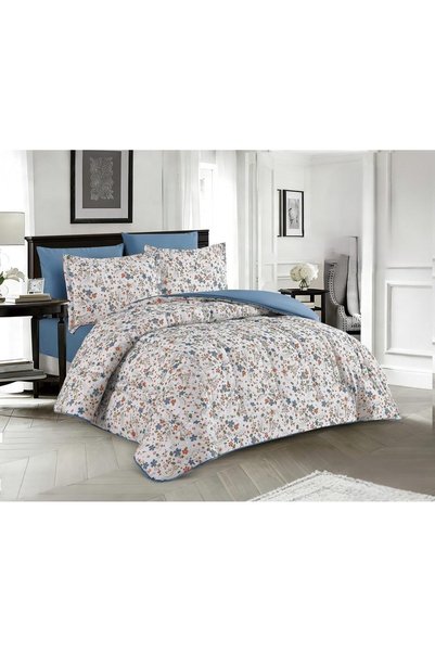 Generic Floral Microfiber Comforter Bedding Set 6 Pieces Luxury Soft Comforte...