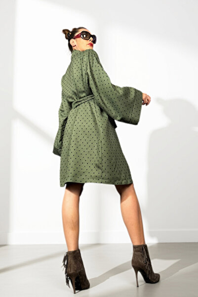 Quincey Green Jacket with Collar Detail