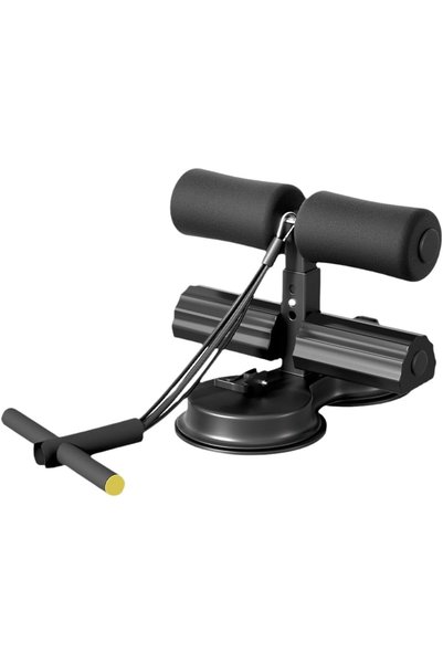 Generic Portable Adjustable Double Self-Suction Sit-Up Bar With Foam Handle a...