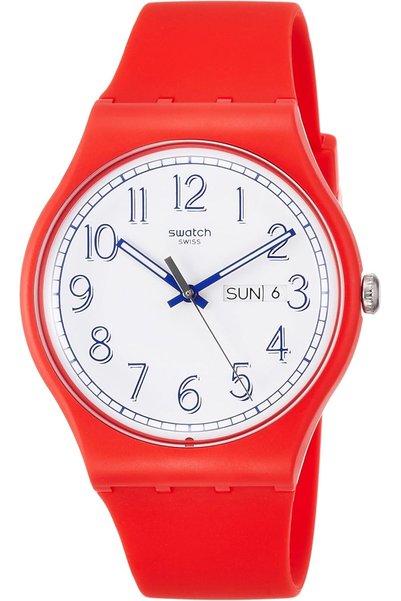 Generic Swatc Unisex Red Me Up Quartz 41 Mm Wrist Watch Suor707