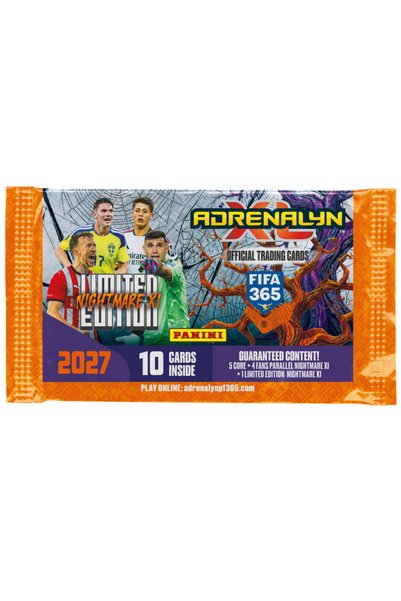 Next Plus FIFA 365 2027 ADRENALYN NIGHTMARE XL PACK WITH 3 Paket (15 Core cards 12 FANS Parallel Nightmare XI cards 3 Limited Edition Nightmare XI card)