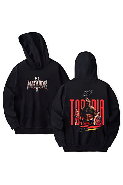 STİL-X Ilia Topuria Printed Cotton Long Sleeve 3 Thread Hooded Sweatshirt