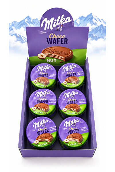 Milka Choco Wafer Hazelnut – Napolitane cu Cremă de Alune și Ciocolată, 24 bu...