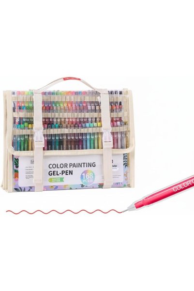 AZONEE 168 Gel Pens Set, 162 Colors for Adult Coloring Books, Drawing, Doodli...