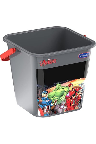 Generic Marvel Avengers Square Sand Bucket With Handle, 5-Liters Sqaure Sand ...