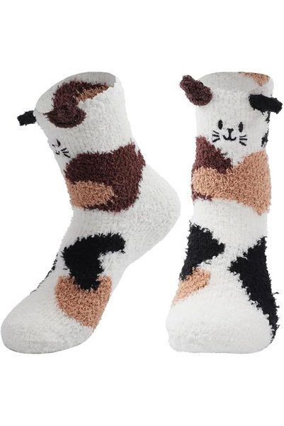 KASTWAVE 3D Fluffy Socks - Soft Warm Animal Sockes for Women Girls, Cozy Fuzz...