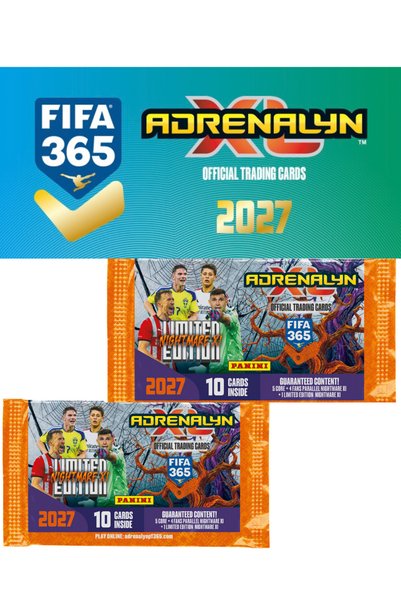 Next Plus FIFA 365 2027 ADRENALYN NIGHTMARE XL PACK WITH 3 Paket (15 Core cards 12 FANS Parallel Nightmare XI cards 3 Limited Edition Nightmare XI card)