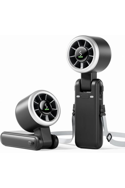 Generic Portable Handheld Turbo Fan, 180° Foldable Mini Desk Fan with 5 Wind ...