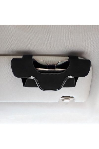 Generic Magnetic Leather Sunglass Holder, Eyeglass Hanger Clip for Car Sun Vi...